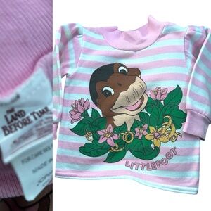 RARE Vintage 1998 Land Before Time Little Foot Sweatshirt 2t